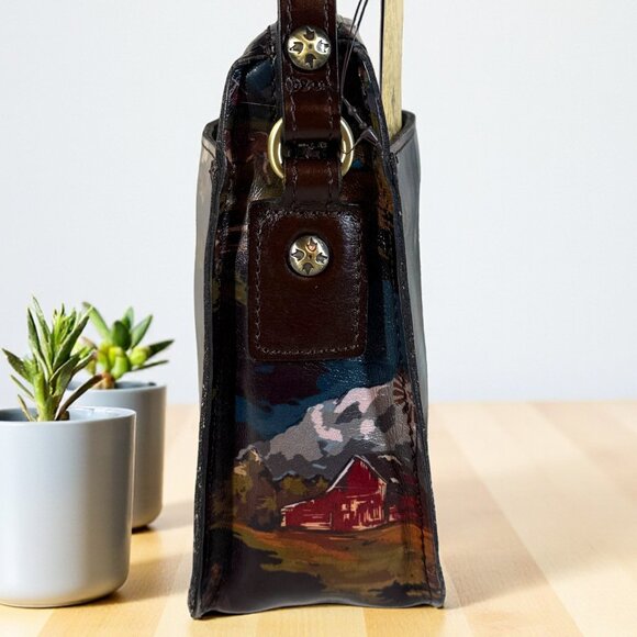 Patricia Nash Nazaire Top Zip Crossbody Bag - "Montana Prairie Skies" - New - Picture 5 of 15